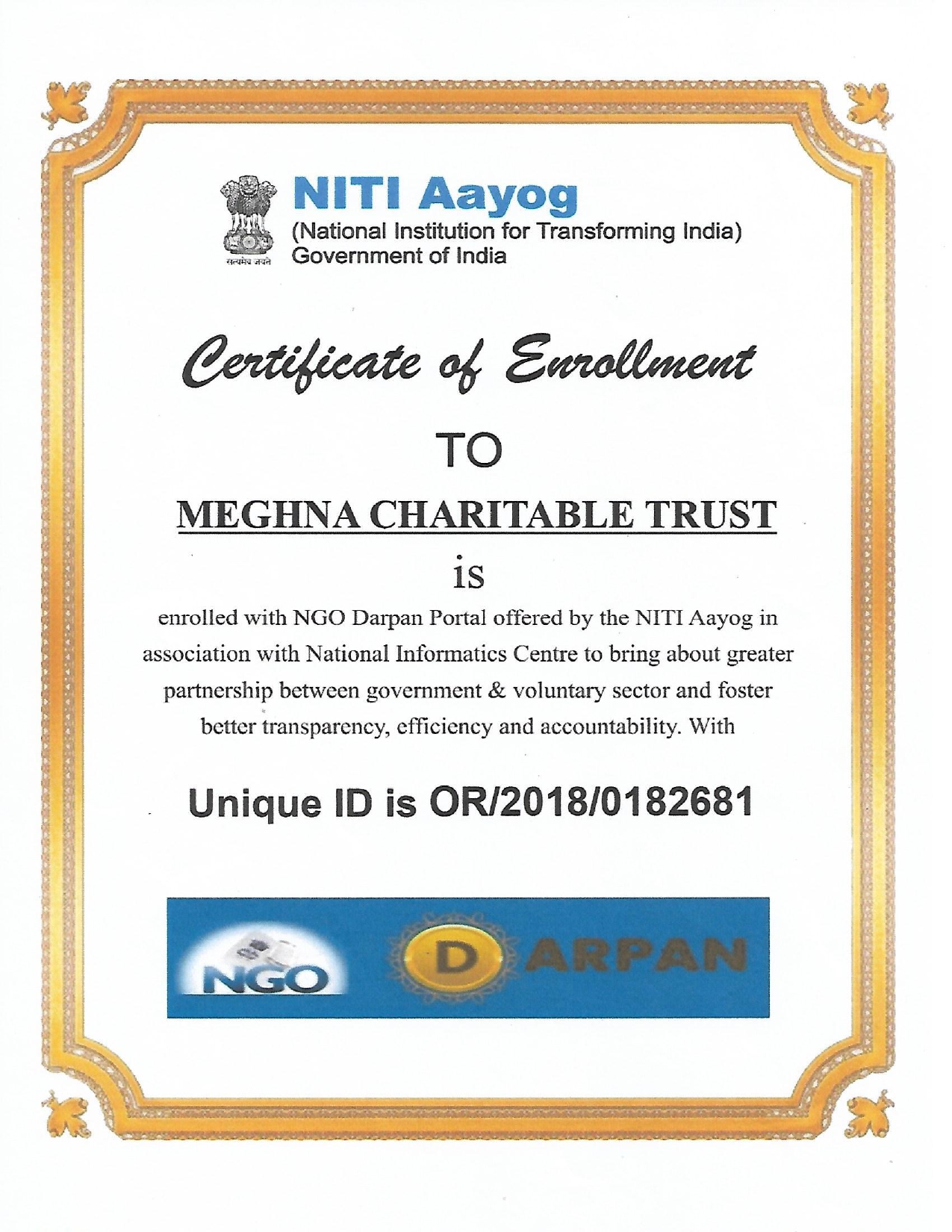 NGO Certificate